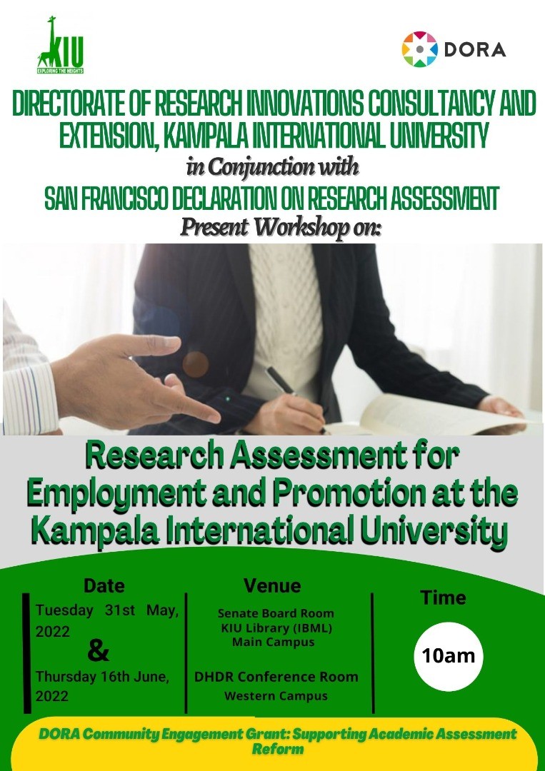 kiu-to-hold-workshops-on-research-assessment-for-employment-and-promotion