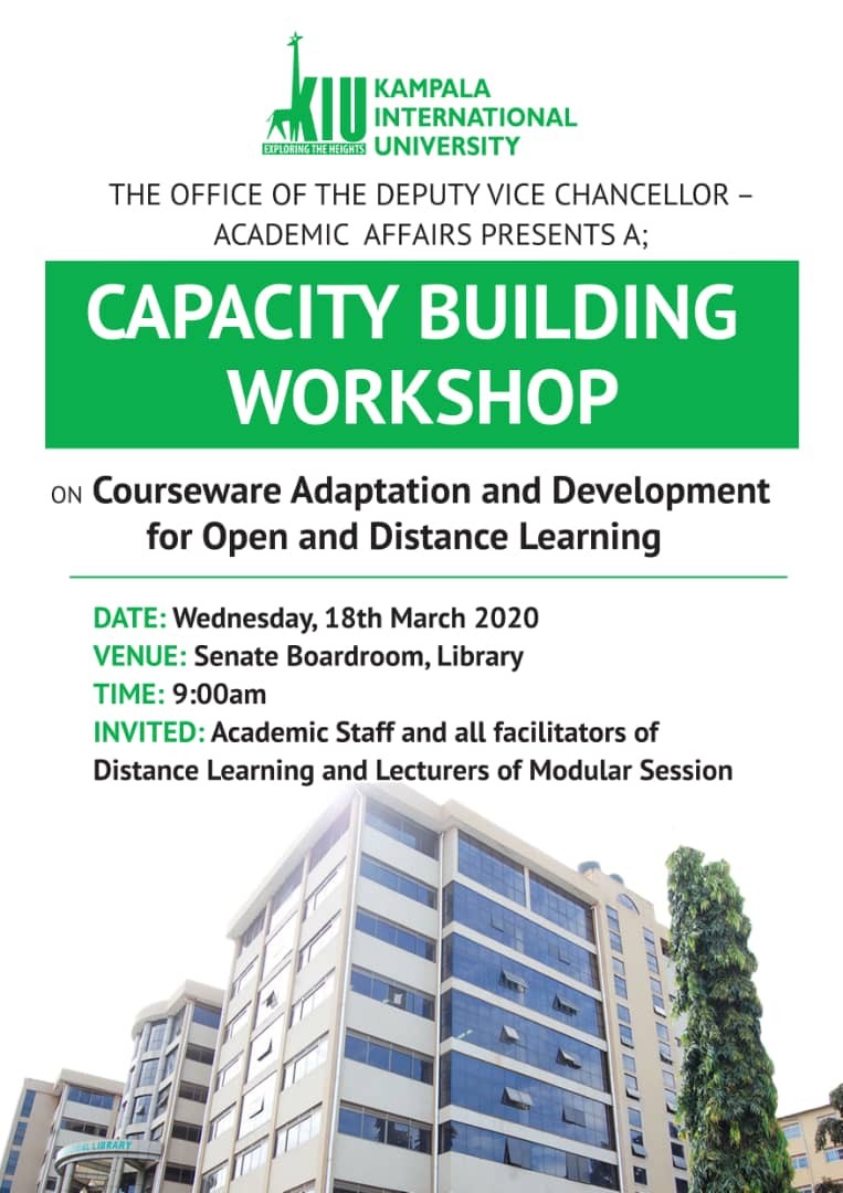 kiu-to-organize-capacity-building-workshop-on-courseware-adaptation-and-development-for-open-and-distance-learning